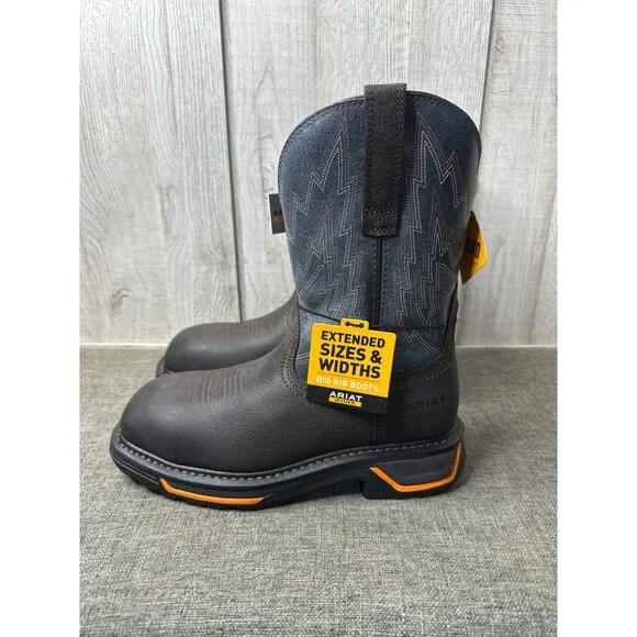 Ariat Big Rig Composite Toe Work Boots Mens Size 7.5 EE Wide Waterproof Leather - Picture 4 of 15